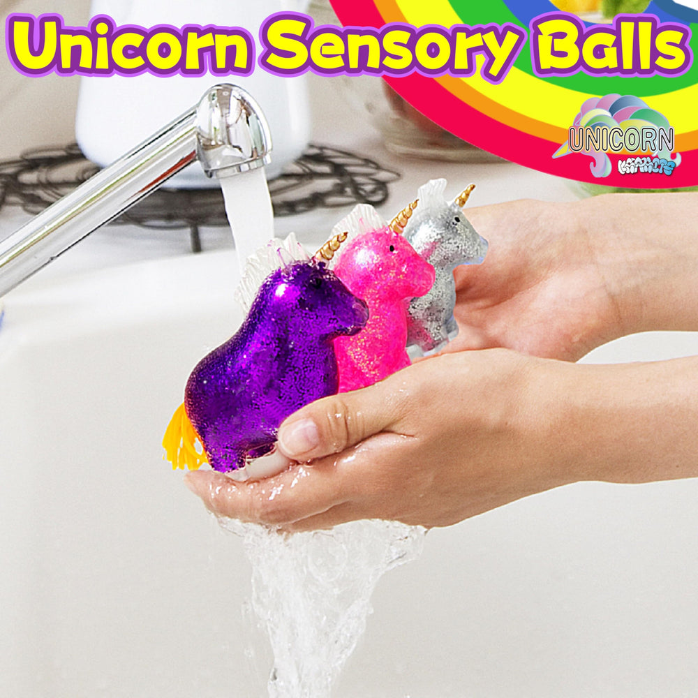 Kawaite unicorn stress ball on desk supports office relaxation and focus.