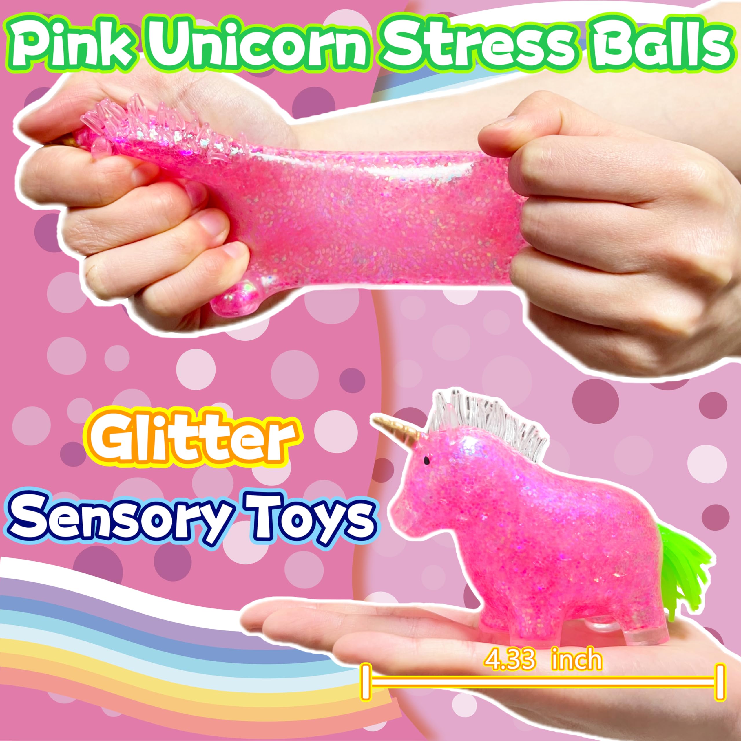 Kawaite unicorn stress relief ball offers tactile fun to ease anxiety.