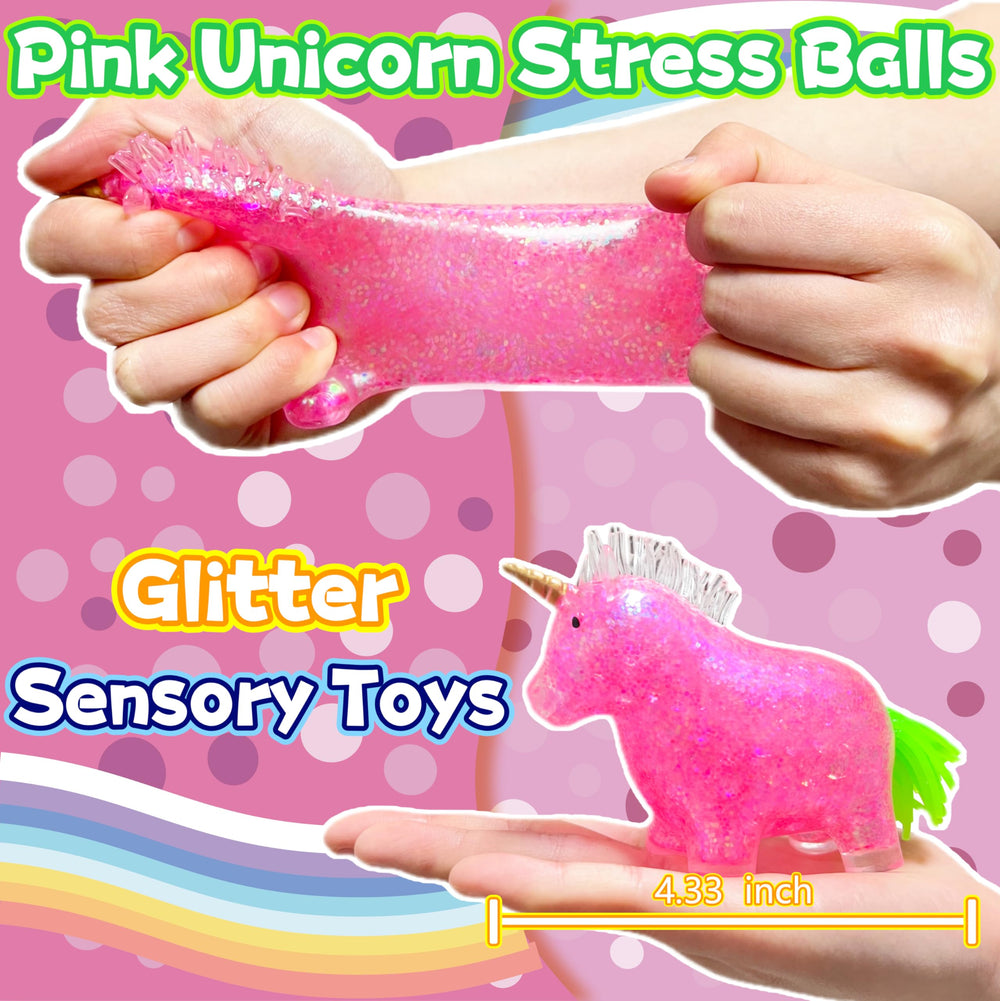 Kawaite unicorn stress relief ball offers tactile fun to ease anxiety.