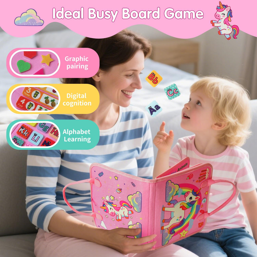 KAWITLO eight-page learning board enhances color, shape, and number recognition