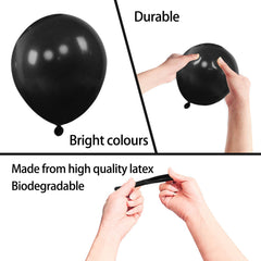 KAWKALSH black balloons suitable for arch garland on birthdays