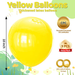 KAWKALSH yellow giant balloons 18in for wedding photo backdrops.