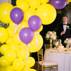 KAWKALSH yellow outdoor-friendly balloons 18in, high visibility for yard parties.