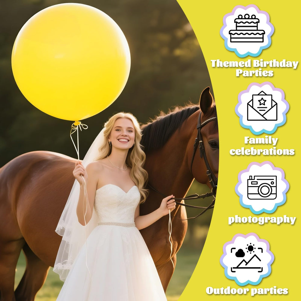 KAWKALSH yellow wedding party balloons 18in, elegant arches and cascades.