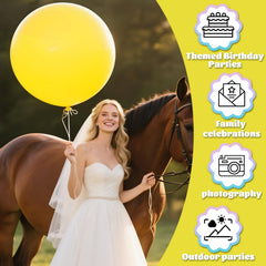 KAWKALSH yellow wedding party balloons 18in, elegant arches and cascades.