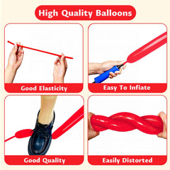 KAWKALSH animal balloons for playful party decor and figures.