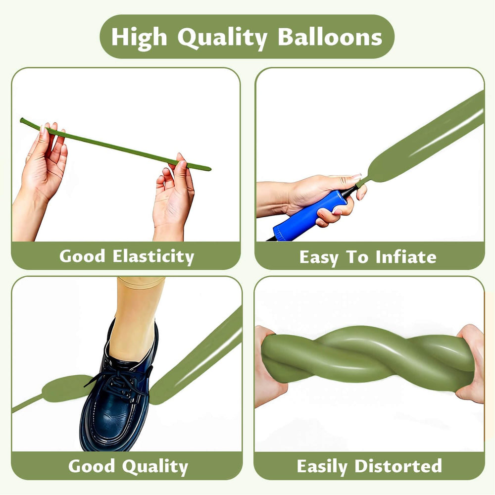 KAWKALSH avocado green balloon arch decorations for festive events