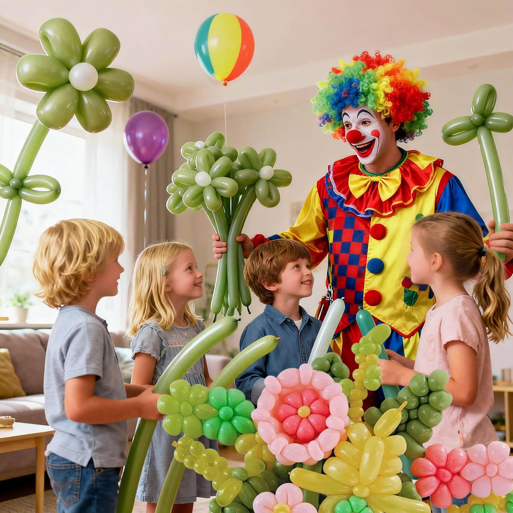 KAWKALSH avocado green long balloons for birthdays and weddings