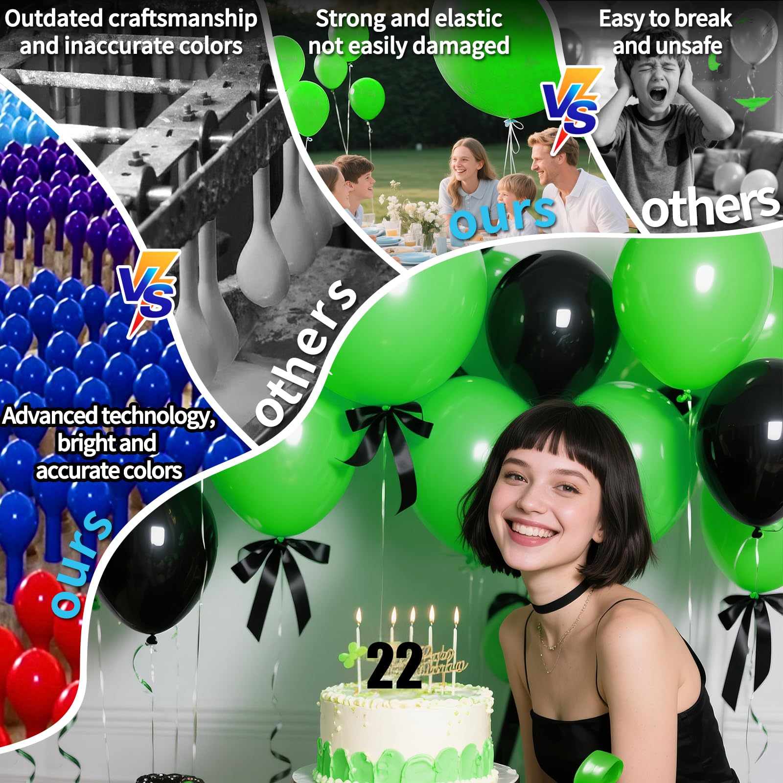 KAWKALSH light green latex balloons offer versatile event decor.