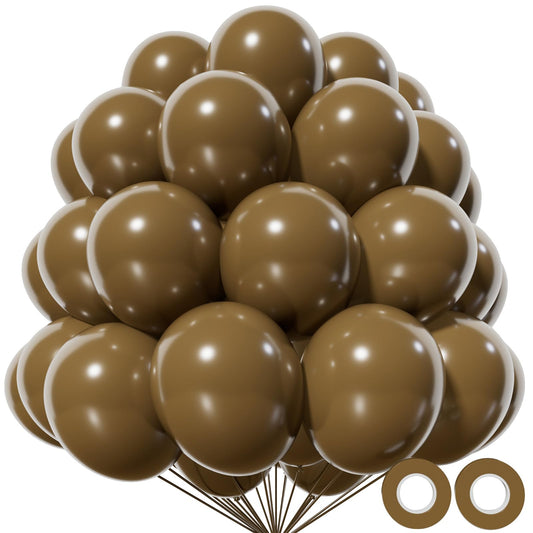 KAWKALSH brown 12-inch balloon for warm rustic decor and autumn-themed celebrations.