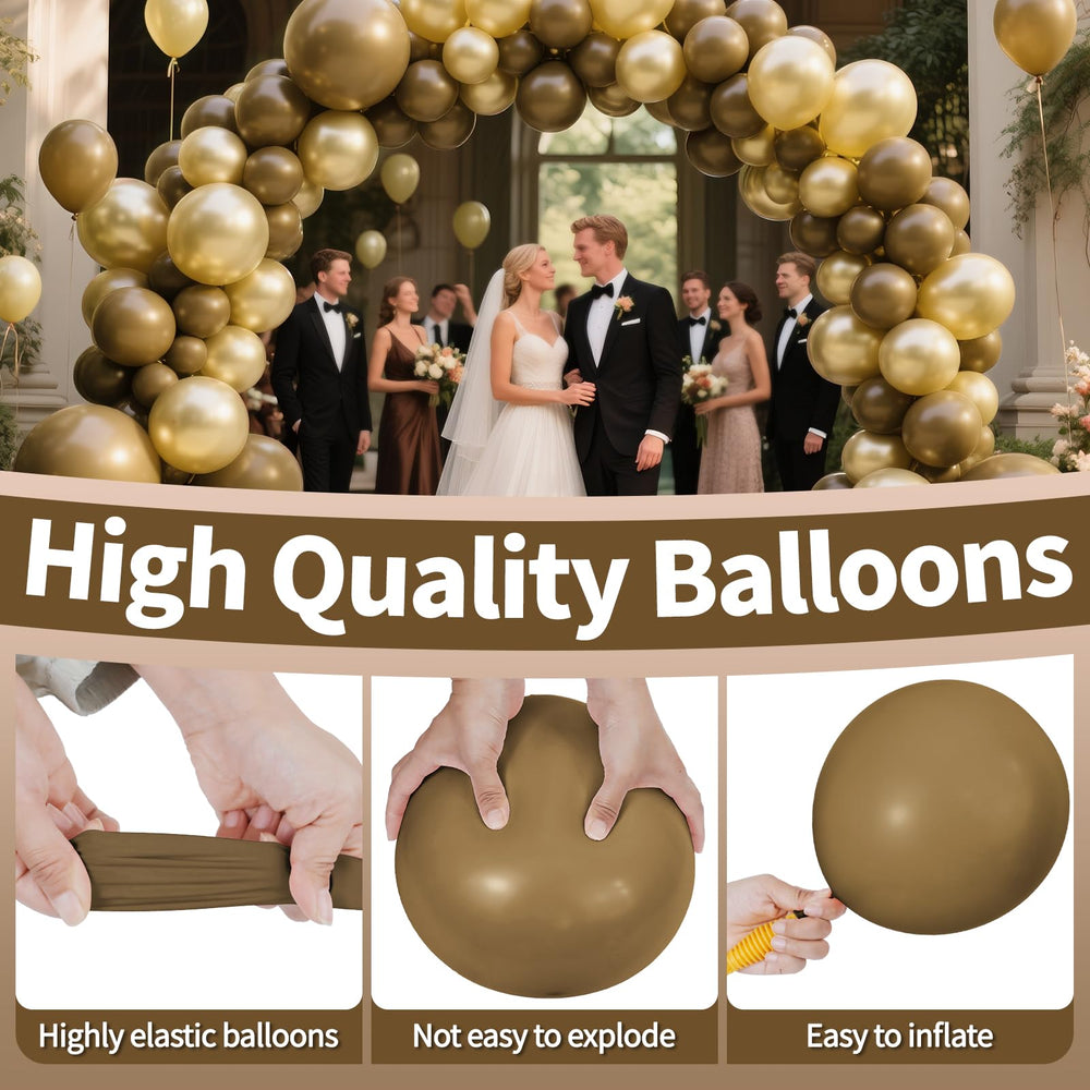 KAWKALSH brown balloons centerpiece for table accents.