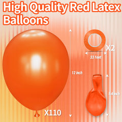 KAWKALSH bright orange balloons ideal for Halloween and autumn parties