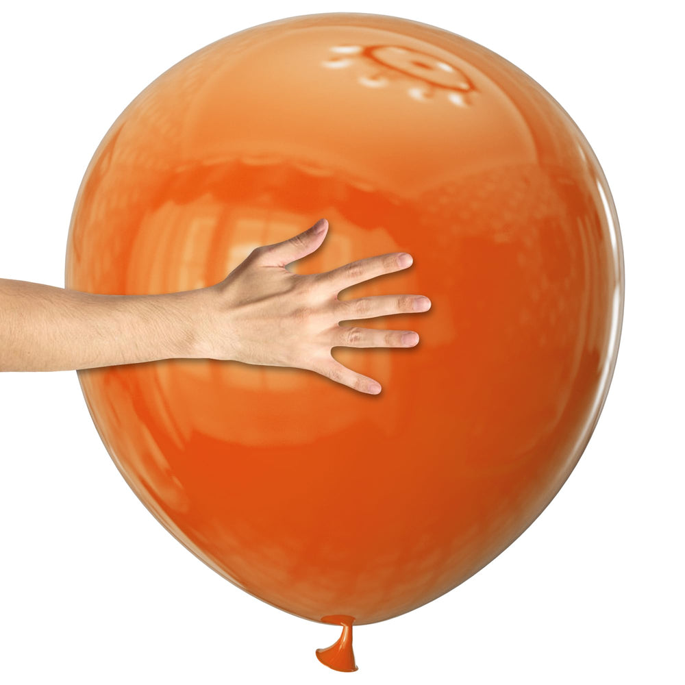 KAWKALSH orange 18-inch giant balloon in a 32-piece pack for bold backdrops.