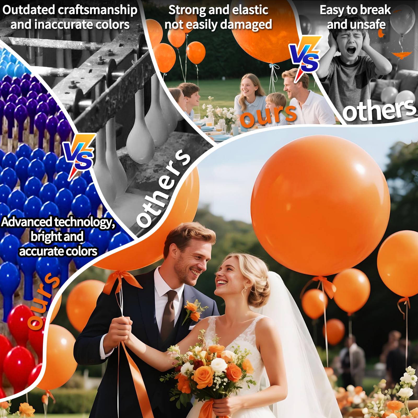 KAWKALSH 32-piece orange balloons for festive garlands.