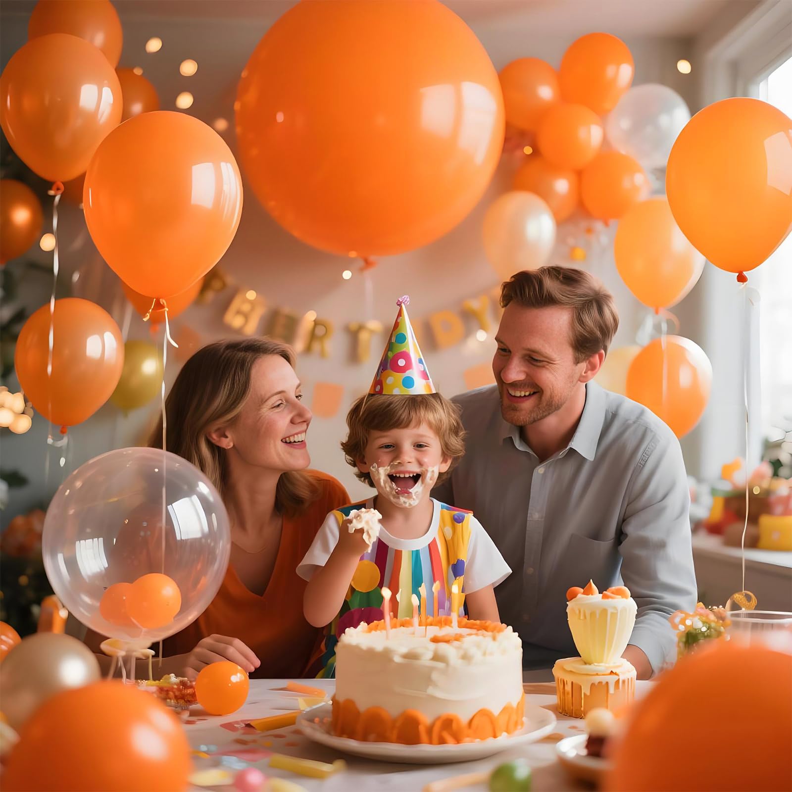 KAWKALSH 18in balloons offer high visibility for centerpieces.