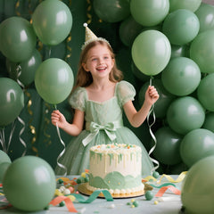 KAWKALSH Sage Green baby shower balloons for a soft, stylish look.