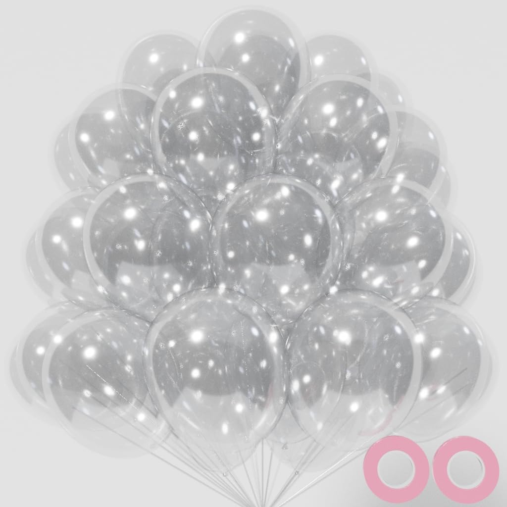 KAWKALSH clear 12-inch balloon for elegant displays and garland projects.