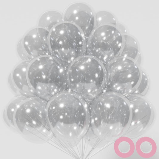 KAWKALSH clear 12-inch balloon for elegant displays and garland projects.