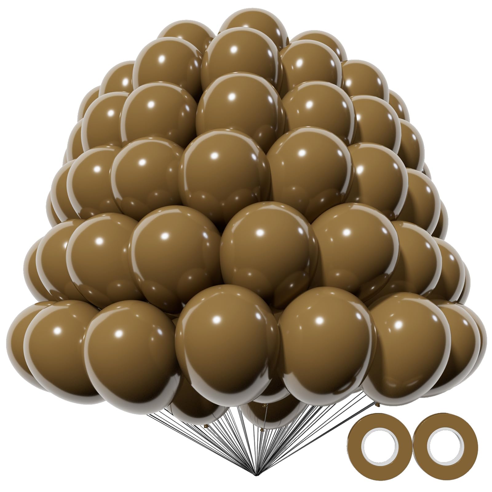KAWKALSH brown 5-inch balloons ready for quick garlands and festive decor