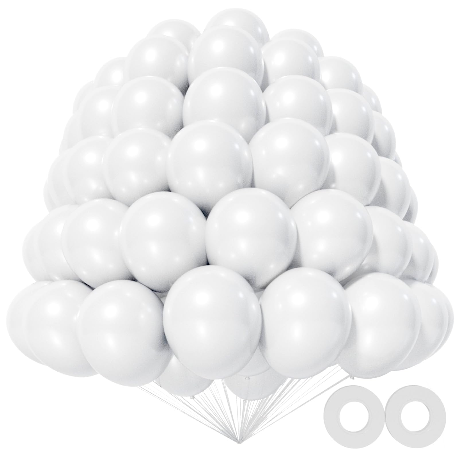 KAWKALSH 5 inch white balloons for easy party decor.