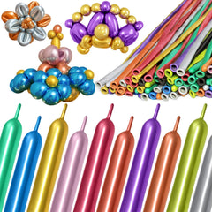 KAWKALSH 260 metallic long balloons for sturdy balloon garlands.