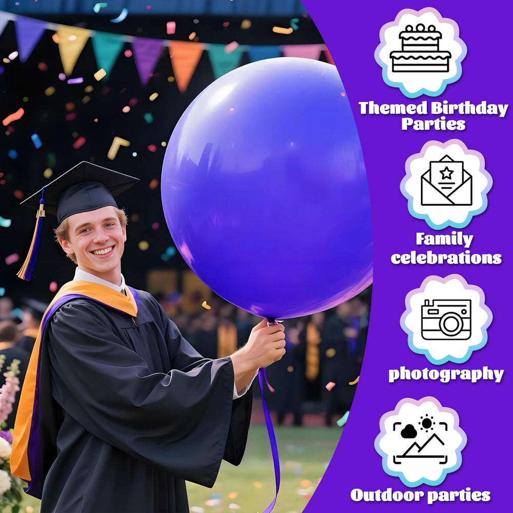 KAWKALSH 32-piece purple latex balloon bulk for celebrations
