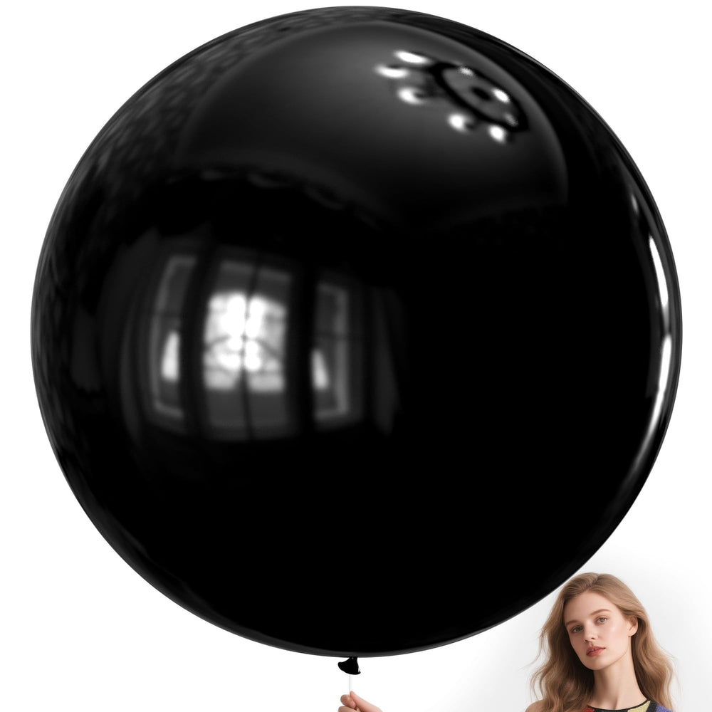 KAWKALSH 36-inch matte black balloon for bold luxury event backdrops.