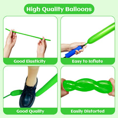 KAWKALSH animal balloon art easy to shape for DIY decor.