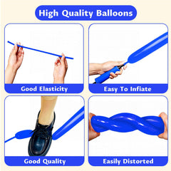 KAWKALSH animal balloons crafting cute figures for party decor.