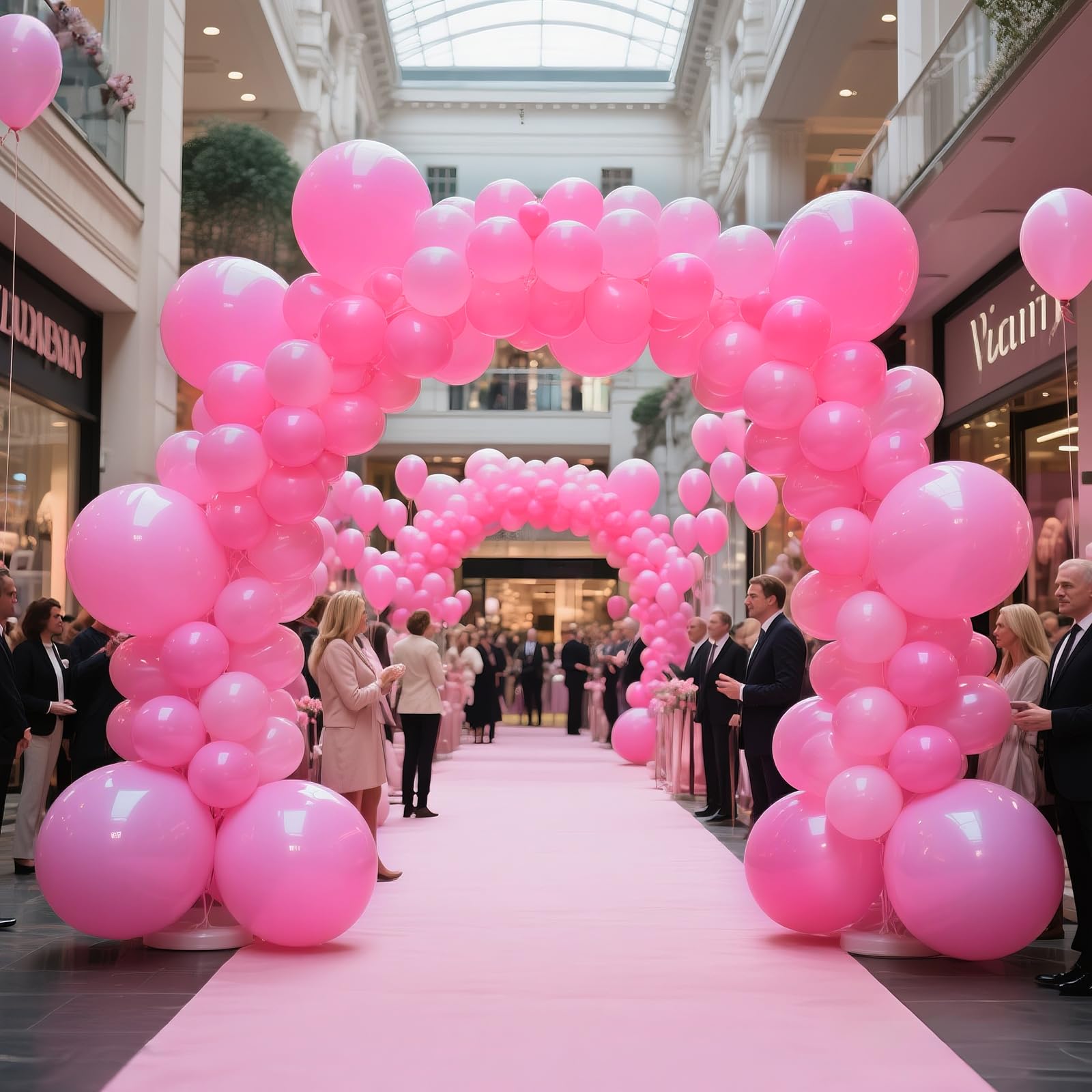 KAWKALSH arch garland idea with pink balloons for photo-worthy displays