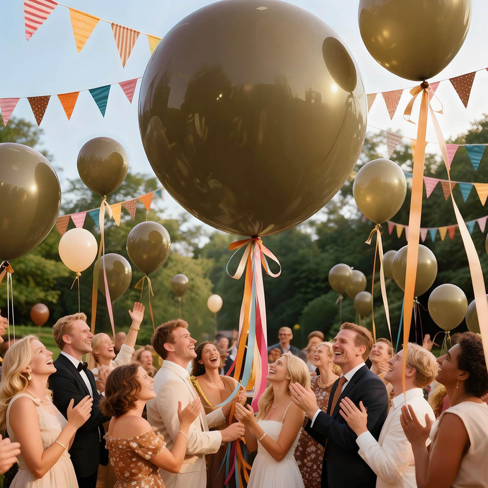 KAWKALSH autumn party balloons paired with neutral tones for seasonal charm.