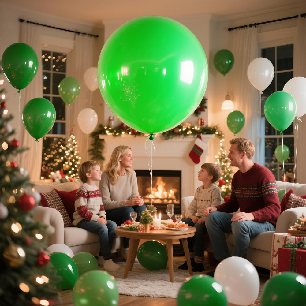 KAWKALSH mint 36-inch balloon enhances baby showers with calming hues.