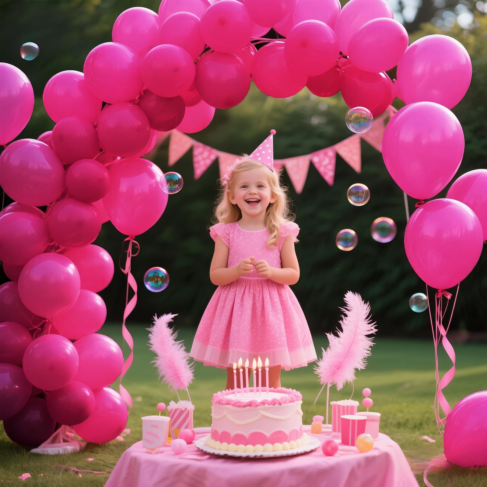 KAWKALSH baby shower pink theme adds charming, soft ambiance to the room