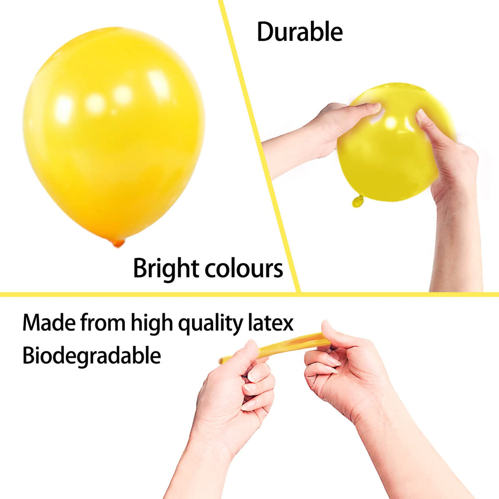 KAWKALSH balloon arch garland in yellow for festive focal point.