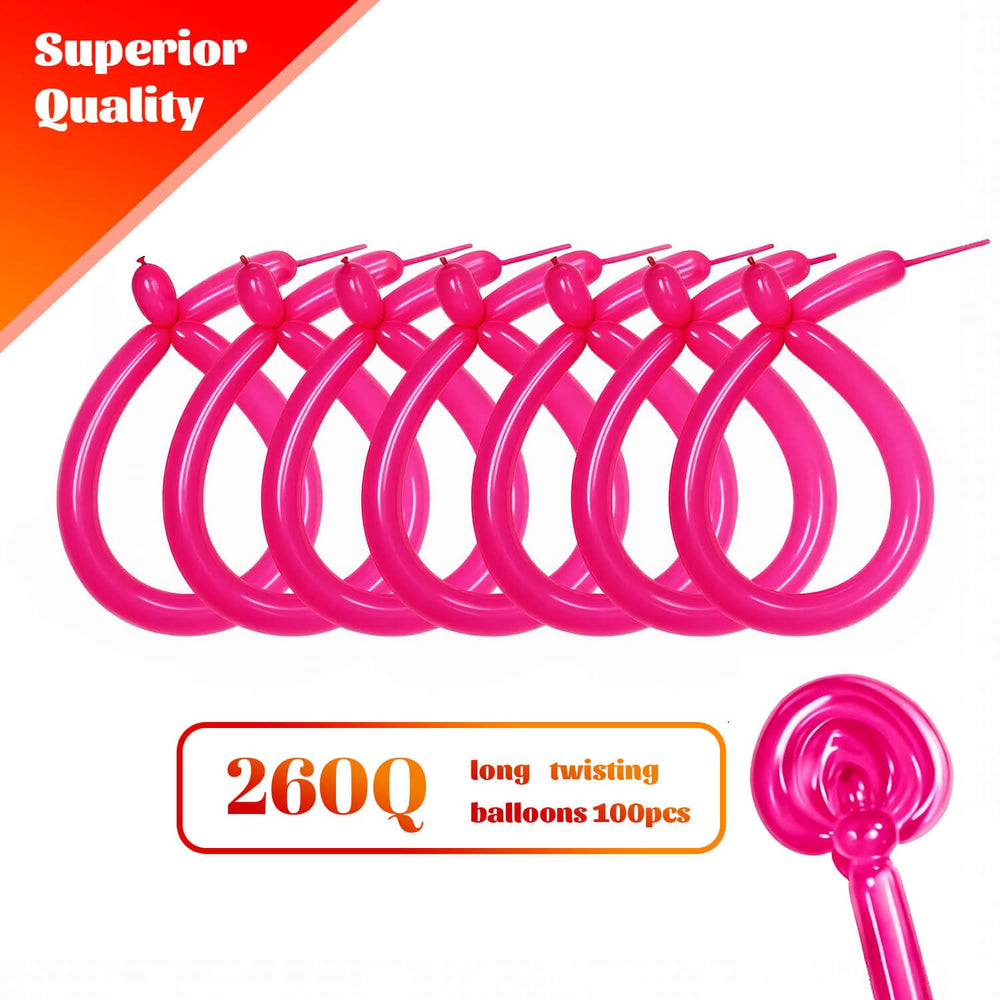 KAWKALSH balloon twisting kit animals demonstrates fun shapes for parties.