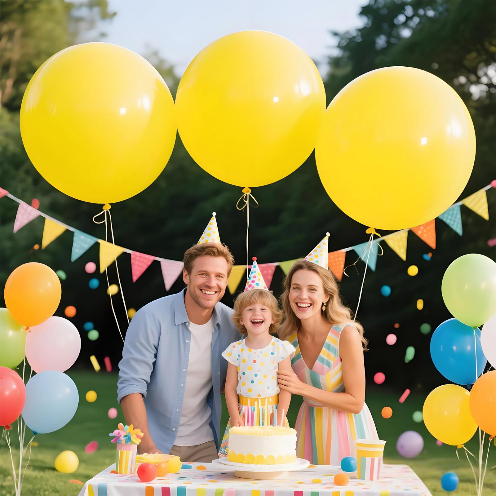 KAWKALSH birthday arch using 36-inch yellow balloons for entry wow