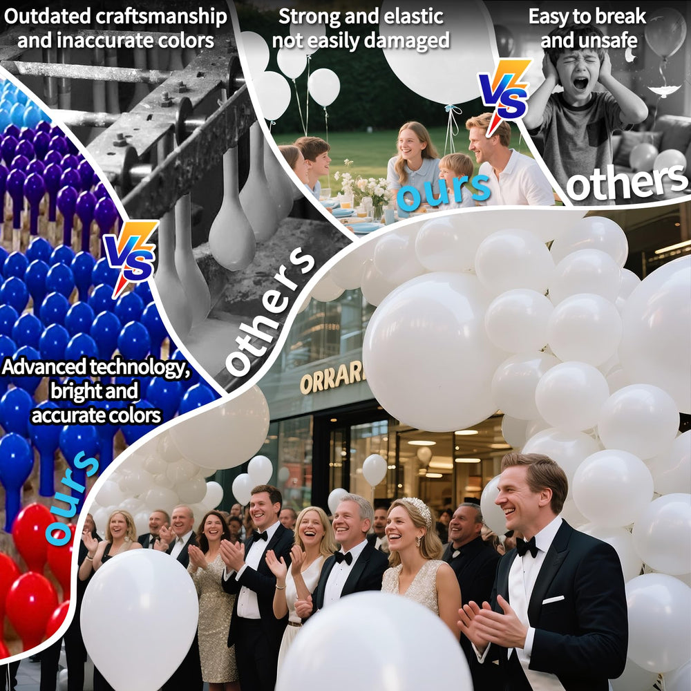 Ideal birthday decor with large white balloons from KAWKALSH.