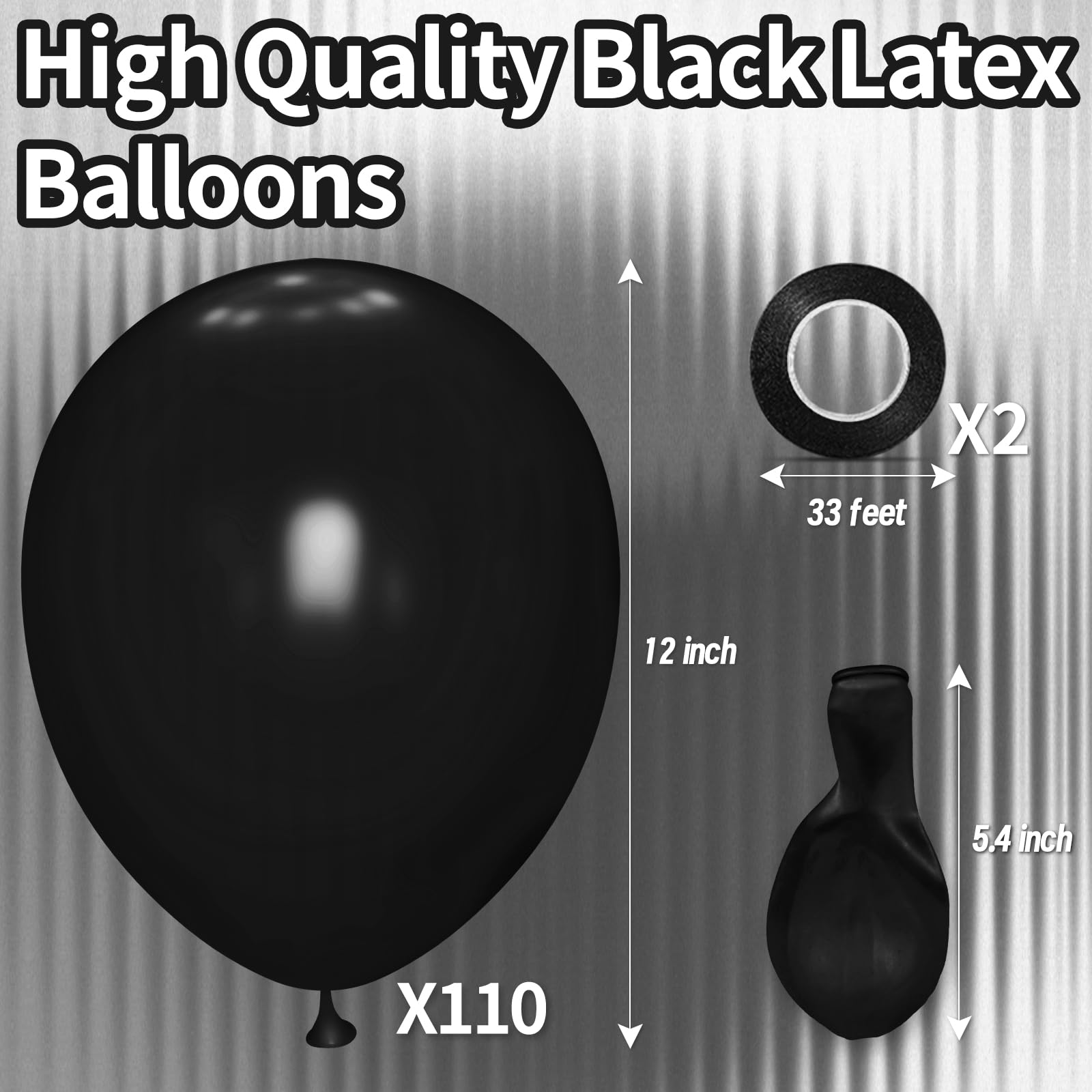 KAWKALSH black balloons suited for weddings, events, and elegant decor.