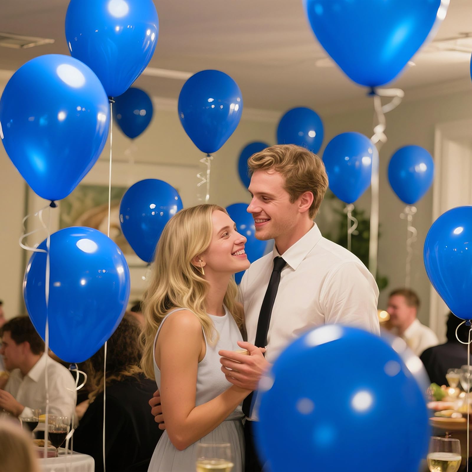 KAWKALSH balloons inflated with helium create longer-lasting floating displays.