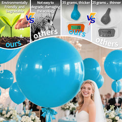 KAWKALSH blue balloon for wedding aisles with safe, vibrant color.
