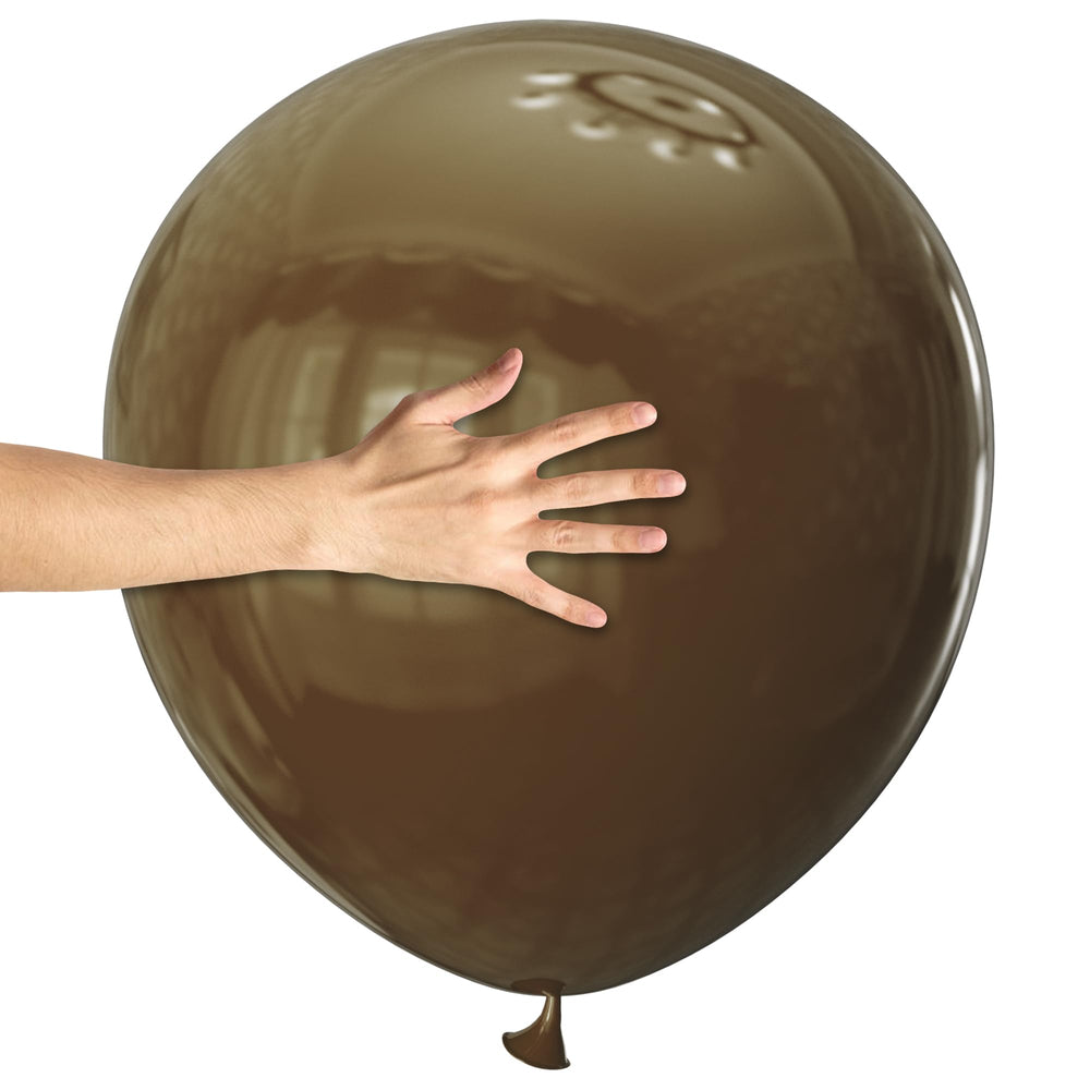 KAWKALSH 18-inch brown latex balloons for rustic wedding decor.