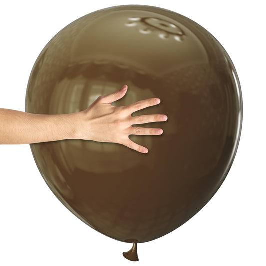 KAWKALSH 18-inch brown latex balloons for rustic wedding decor.