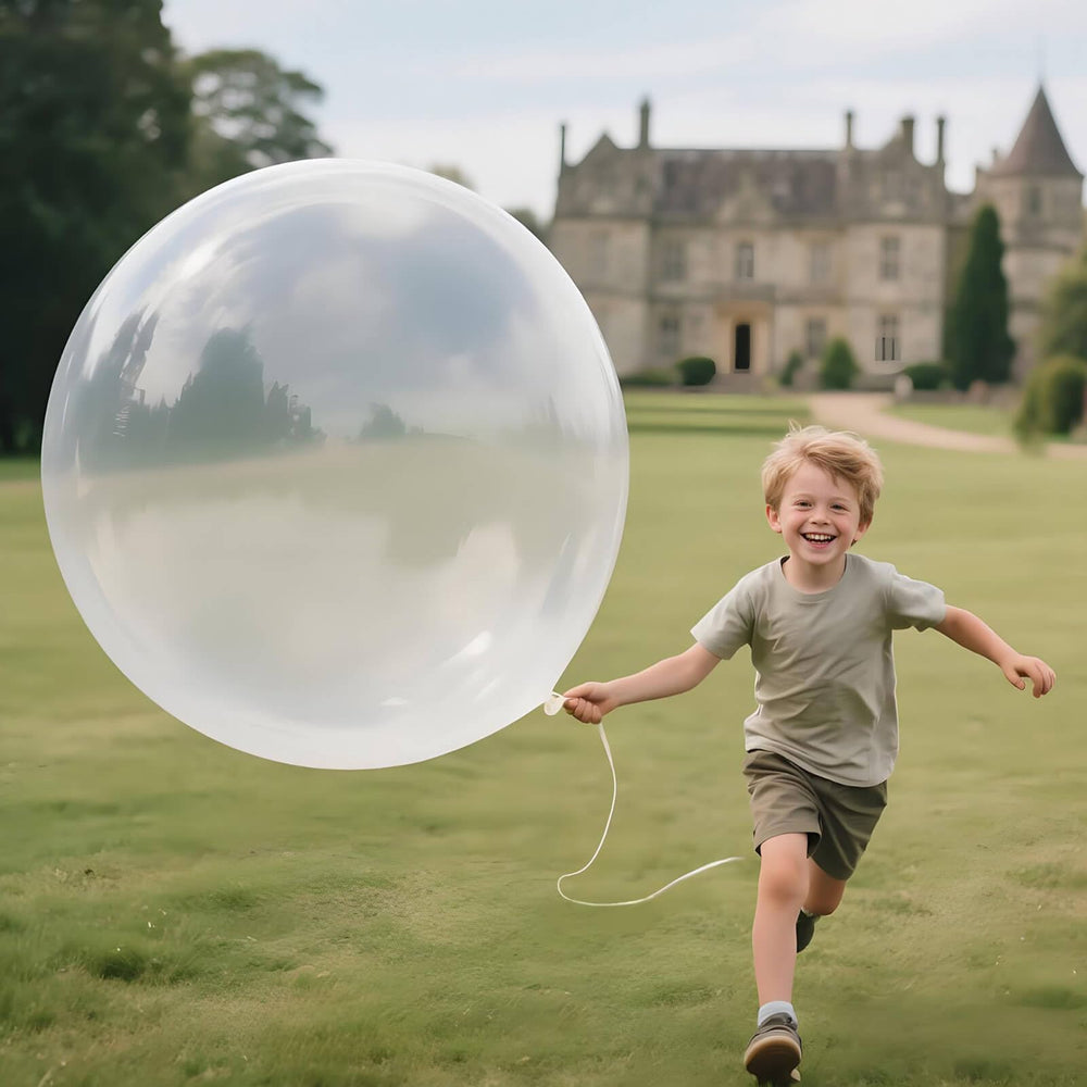 Kawkalsh giant translucent balloons for a store opening display