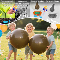 KAWKALSH coffee brown balloons add warm accents to themed events.