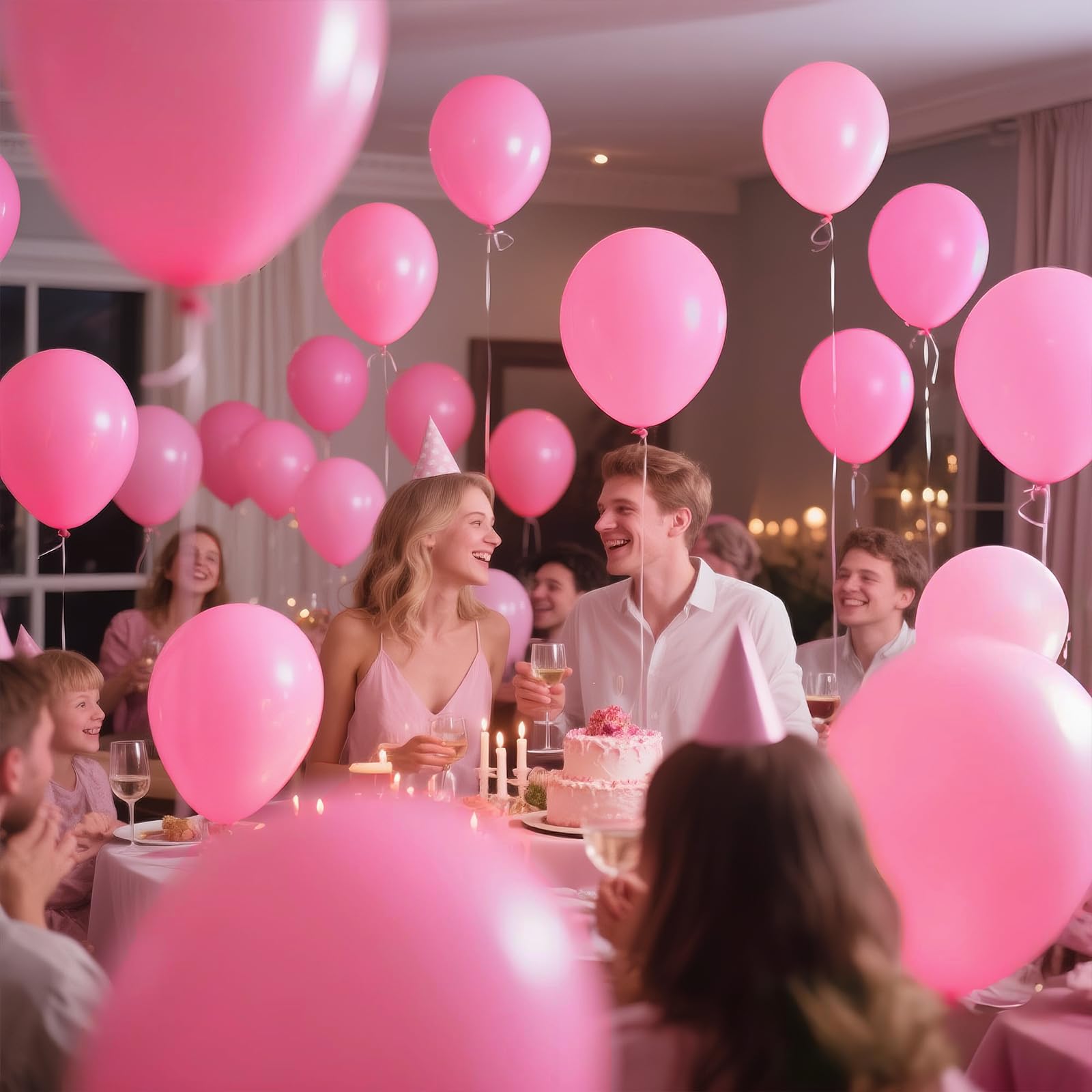 KAWKALSH easy inflation pink balloons for fast setup