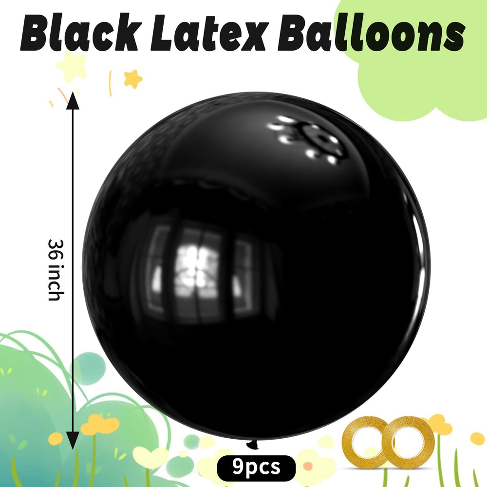 KAWKALSH giant 36-inch black balloon creates cinematic photography backdrops.
