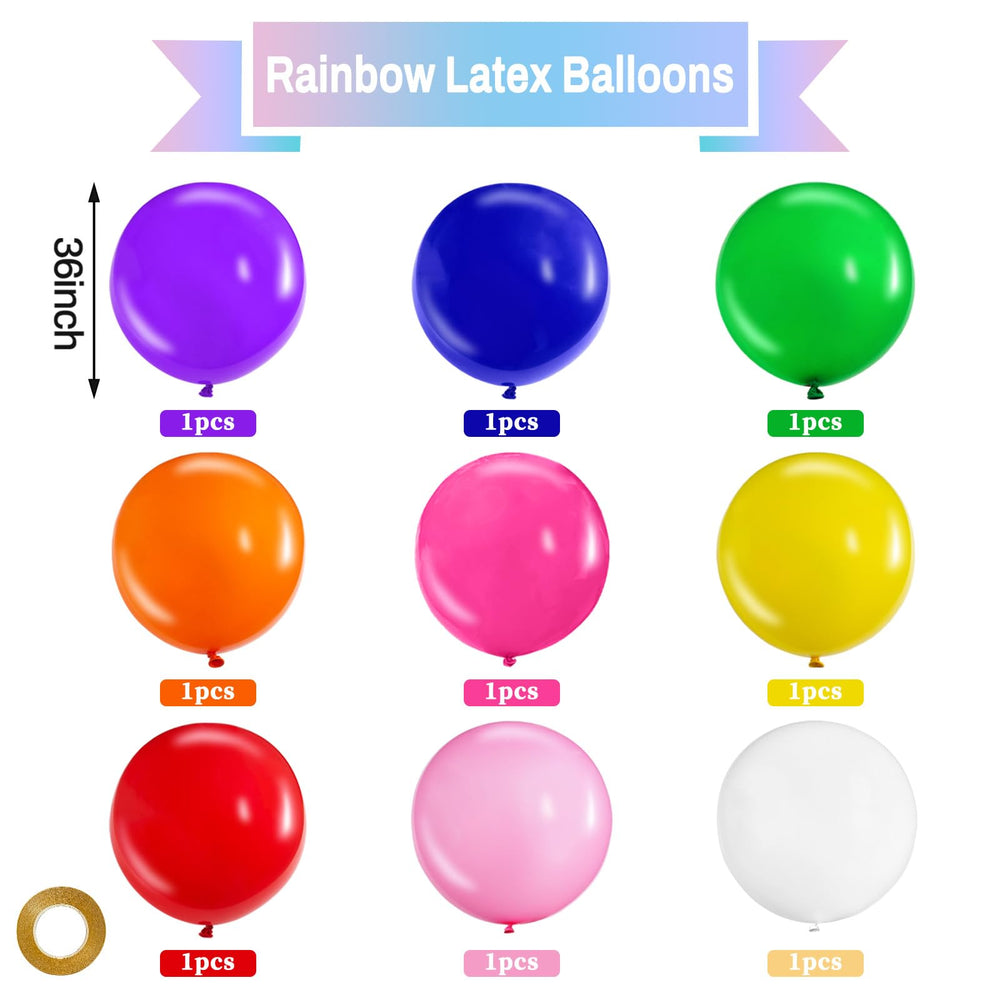KAWKALSH 36inch multicolor view highlights durable latex and bright colors