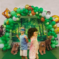 KAWKALSH green balloons arch garland idea for elegant displays