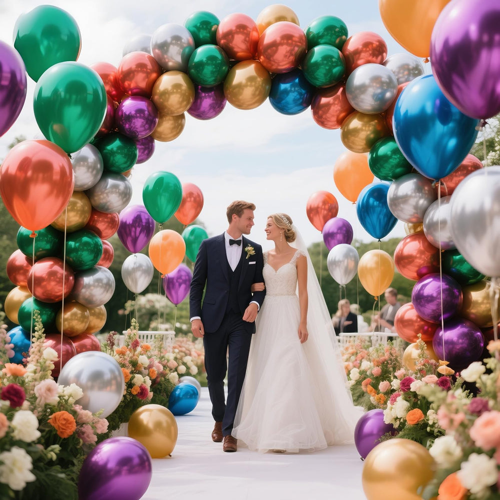 KAWKALSH helium-friendly balloons with fast inflation for quick setup