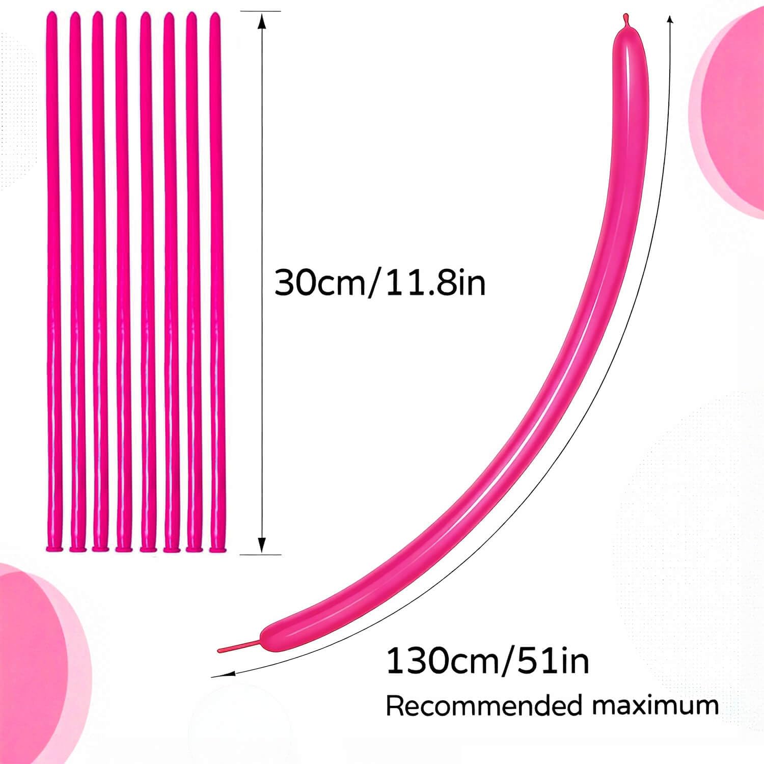 KAWKALSH hot pink balloons for garland create vibrant centerpieces.